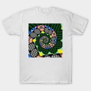 Tartan pattern collage modern T-Shirt